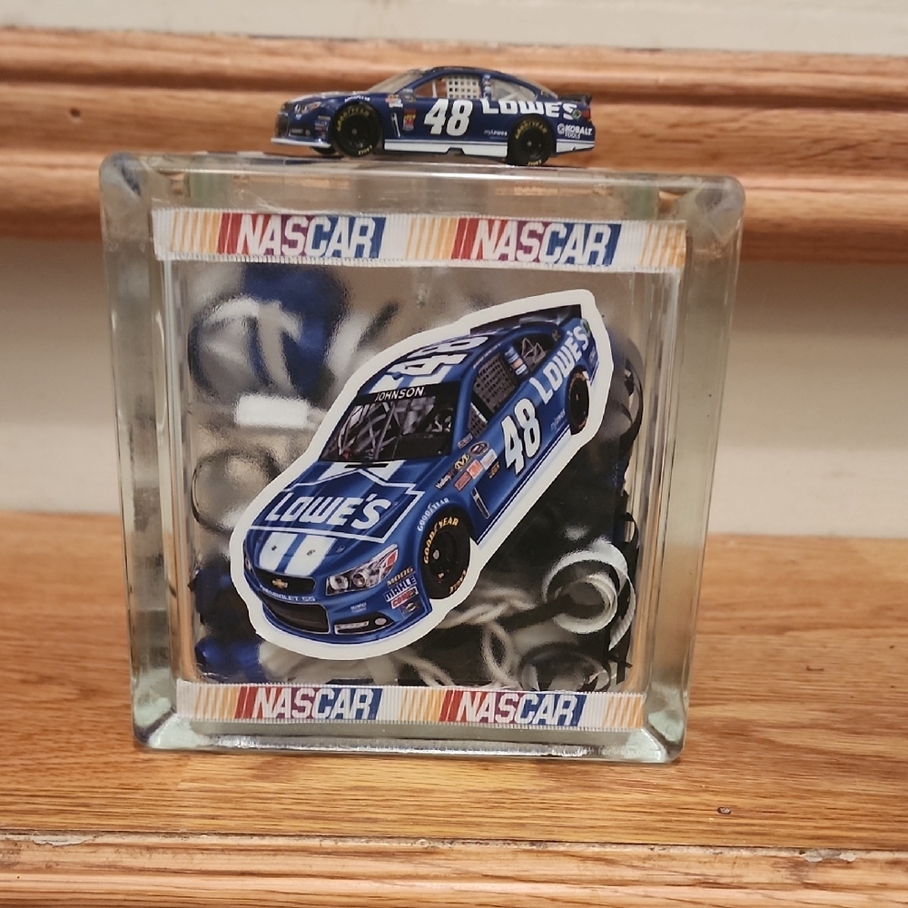 NASCAR Lowe's Collectible Glass Block with Car